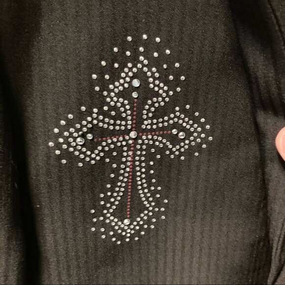 LONDON Styled Blazer Sports Coat Dolce & Gabbana  Inspired Sparkly Cross Details - Picture 2 of 9
